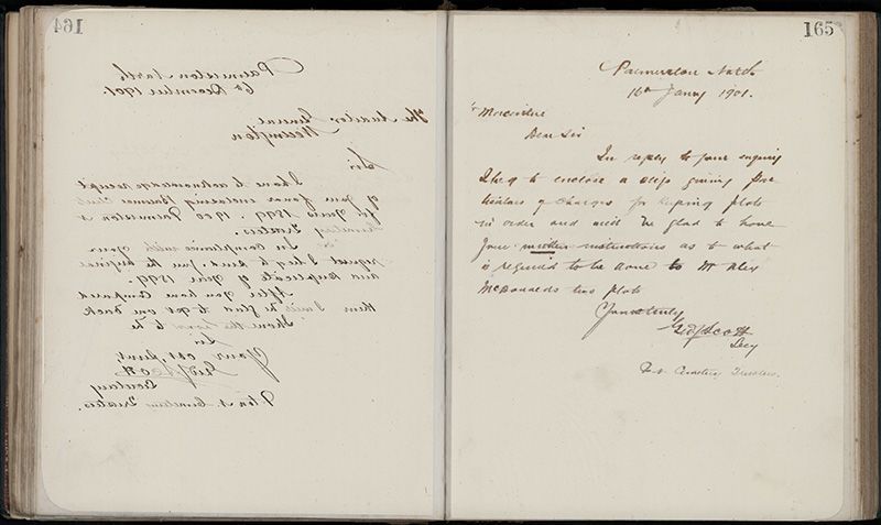 Outwards Correspondence of the Palmerston North Cemetery Trustees, 1898 -1902 192