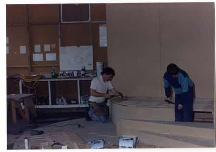 Stage Crew Building Sets – Little Shop of Horrors