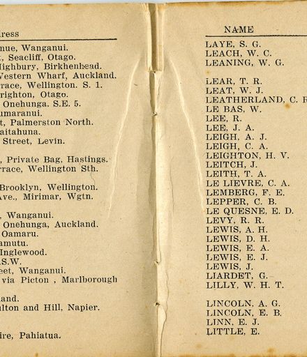 Wellington Infantry Regiment 1914-1918 booklet - 19