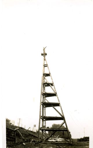Ron Grammer on top of Bulls Bridge pile - Resource cover image