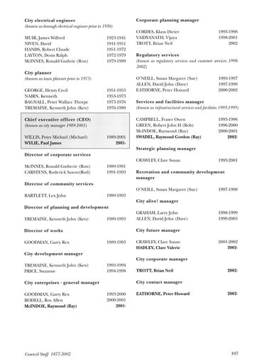 Council and Community: 125 Years of Local Government in Palmerston North 1877-2002 - Page 117