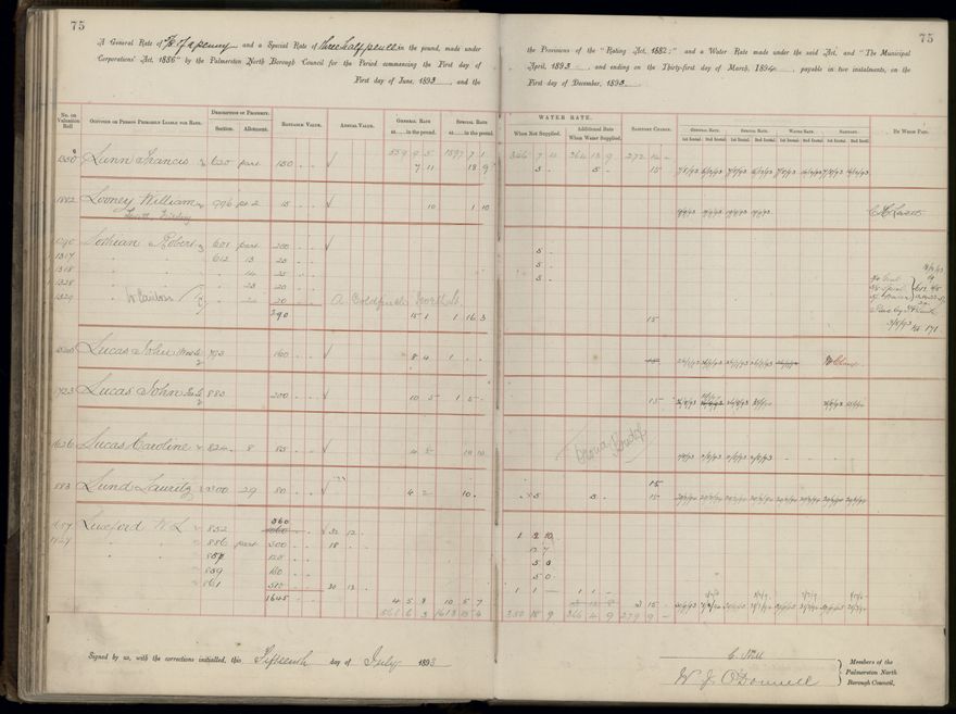 Palmerston North Rate Book, 1893 - 1896, 80