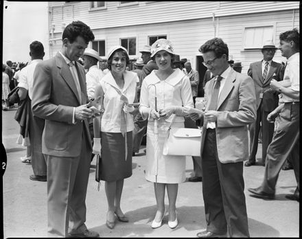 "Youthful Race Goers at Awapuni"