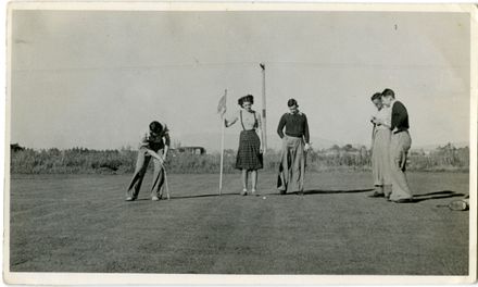 Playing golf at Awatapu Golf Links