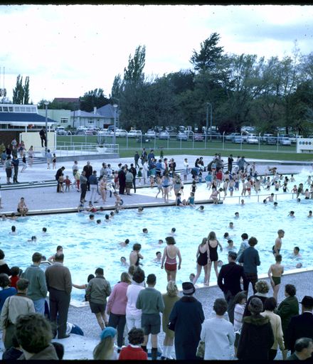 Swimmers in Pool - Opening of Lido Swimming Complex