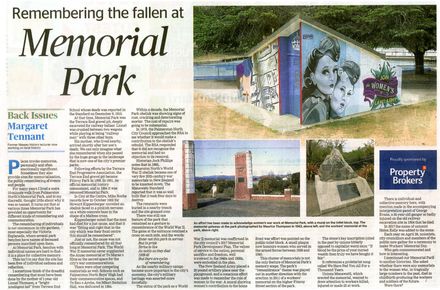 Back Issues: Remembering the fallen at Memorial Park