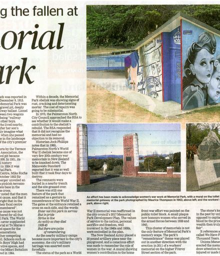 Back Issues: Remembering the fallen at Memorial Park