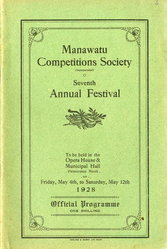 Manawatū Competitions Society, Official Programme, Seventh Annual Festival