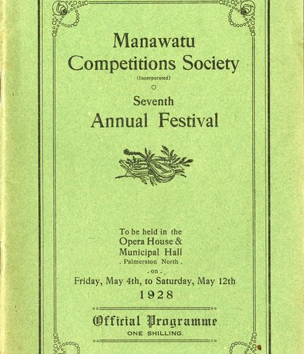 Manawatū Competitions Society, Official Programme, Seventh Annual Festival