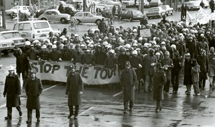 Anti-Apartheid and anti-Tour protest