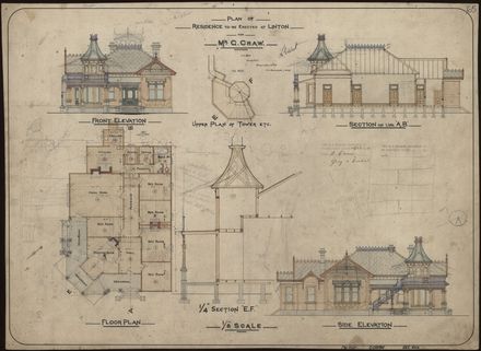 L. G. West, Plans for a Residence, Linton