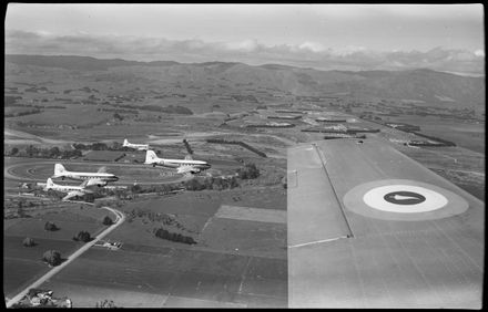 "No. 42 Squadron over Awapuni"