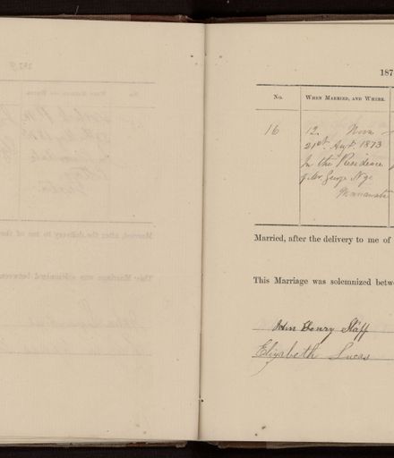 Marriage register 1870 - 1880