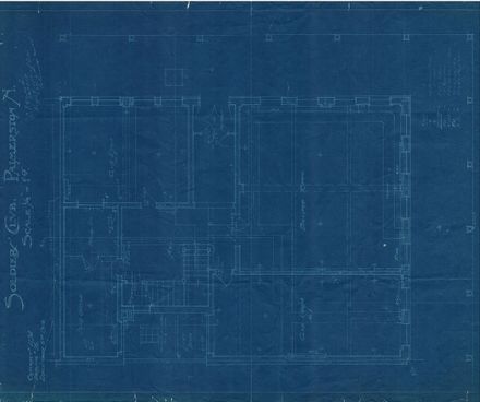 Soldiers' Club Building - Second Floor Plan, 1916