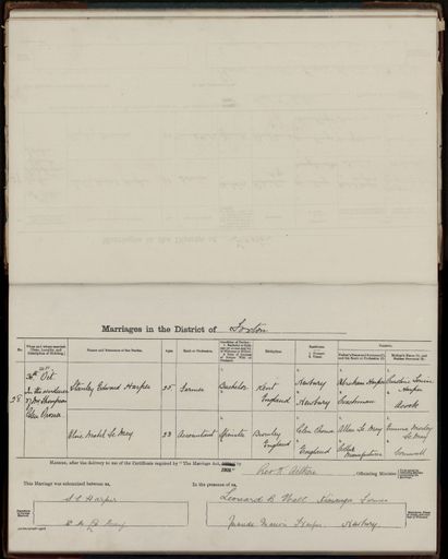 Marriage register 1909- 1927