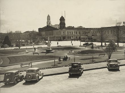 Looking across The Square to the Chief Post Office