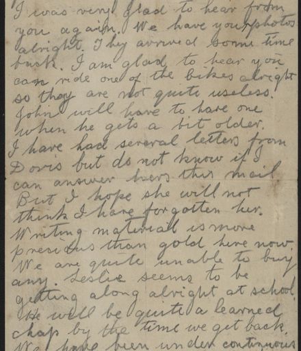 Letter home from Gallipoli during WWI