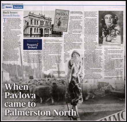 Back Issues:  When Pavlova came to Palmerston North