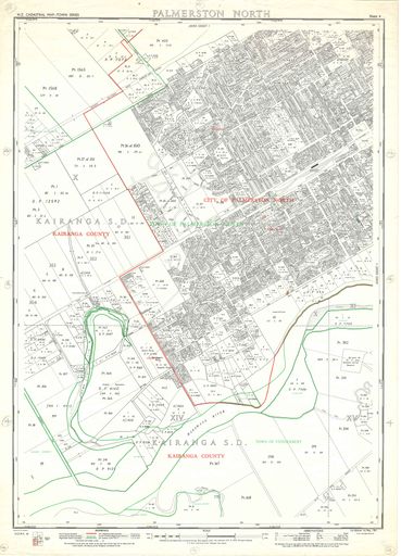 NZ Cadastral Map - Town Series: Palmerston North Map 4