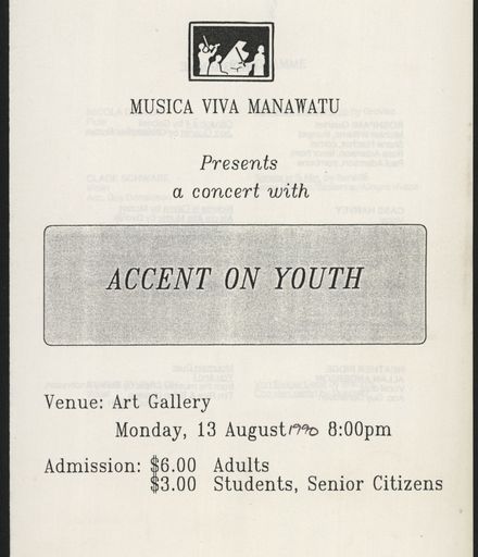 Musica Viva Manawatū - Accent on Youth concert