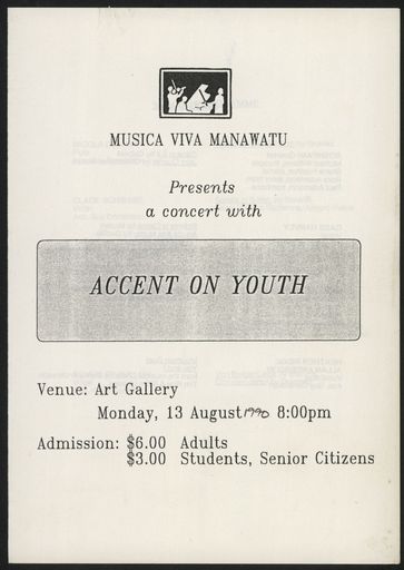 Musica Viva Manawatū - Accent on Youth concert