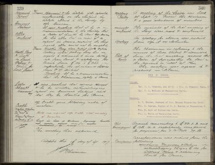 Manawatu Patriotic Society Minute Book (1916-1917) 171