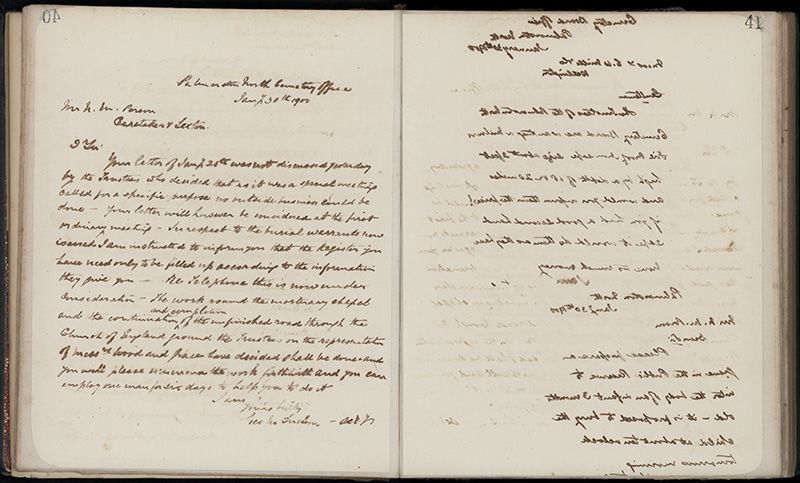 Outwards Correspondence of the Palmerston North Cemetery Trustees, 1898 -1902 68