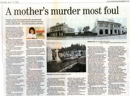 Memory Lane - "A mother's murder most foul"