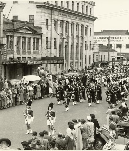 Pipe Band and Marching Girls, Palmerston North 75th jubilee