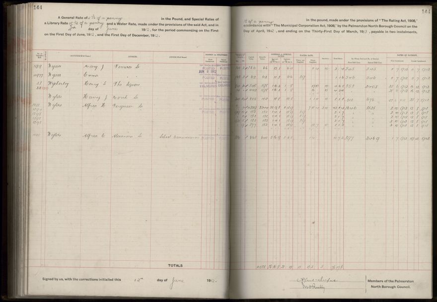 Rate book, 1912-1913 - 2021Pa_PNC2-23-2-V20_034001-0147
