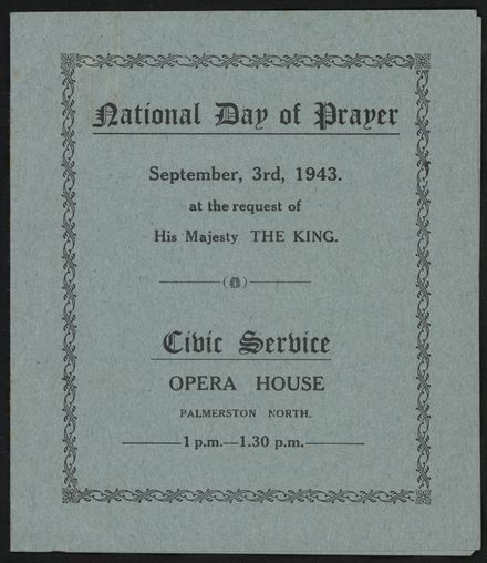 Programme for National Day of Prayer