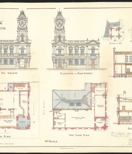 Plan for Palmerston North Post Office