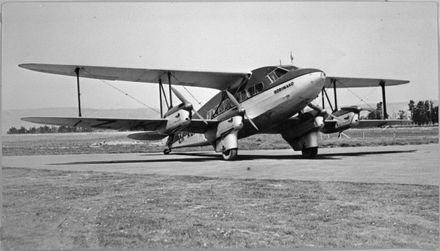 Union Airways aeroplane at Milson Airport