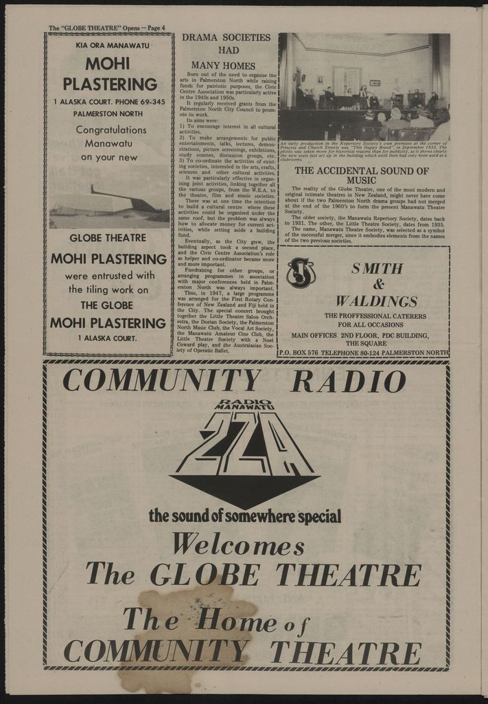 "The Globe Theatre Opens" Commemorative Newspaper 4