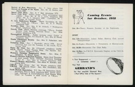 Palmerston North Diary: October 1958 13