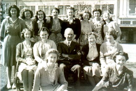 Library Staff in Front of Strand Building, The Square