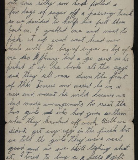 Letter from Stewart Grammer to his family in Bainesse 3
