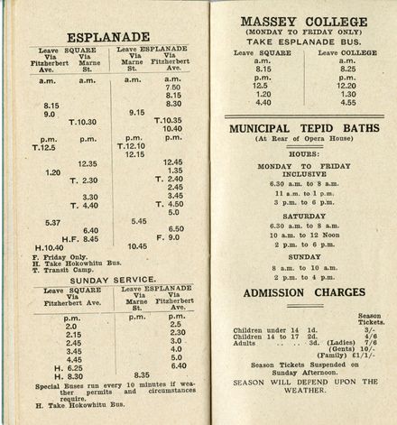 Page 13: Bus, Baths and Library Timetable