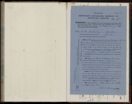 Marriage register 1909- 1927