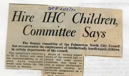 Correspondence concerning Intellectually Disabled Children, 1958-1982