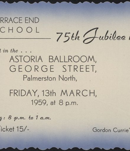 Terrace End School 75th Jubilee Ball ticket