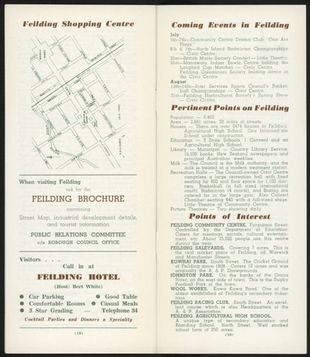 Visitors Guide Palmerston North and Feilding: July-September 1962 - 11