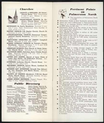 Visitors Guide Palmerston North and Feilding: April-June 1962 - 12