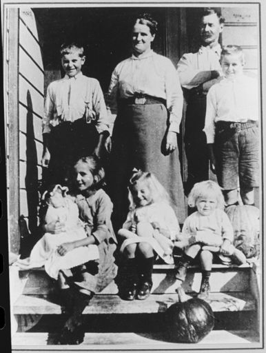 Ethel and Walter Field with their Family