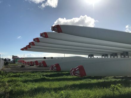 Turitea Wind Farm parts in Storage on Rangitikei Street