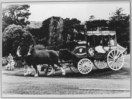 Horse-drawn Stage-Coach at the Centennial Procession