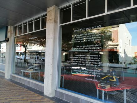 Poetry on City Library windows