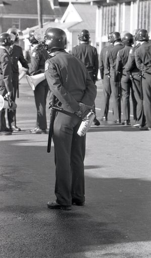 Police force engaged for anti-Tour and anti-Apartheid protests in the city.