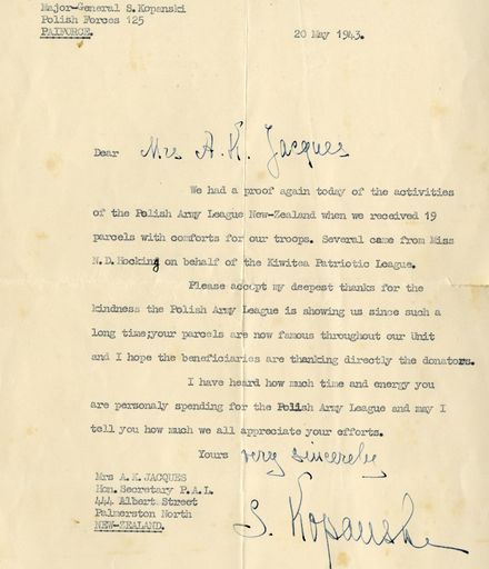 Polish Army League correspondence