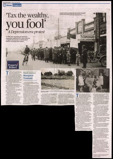 Back Issues:  'Tax the wealthy, you fool' : A Depression-era protest